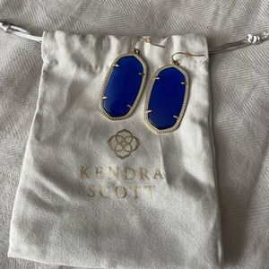 Kendra Scott Danielle Cobalt and Gold Earrings